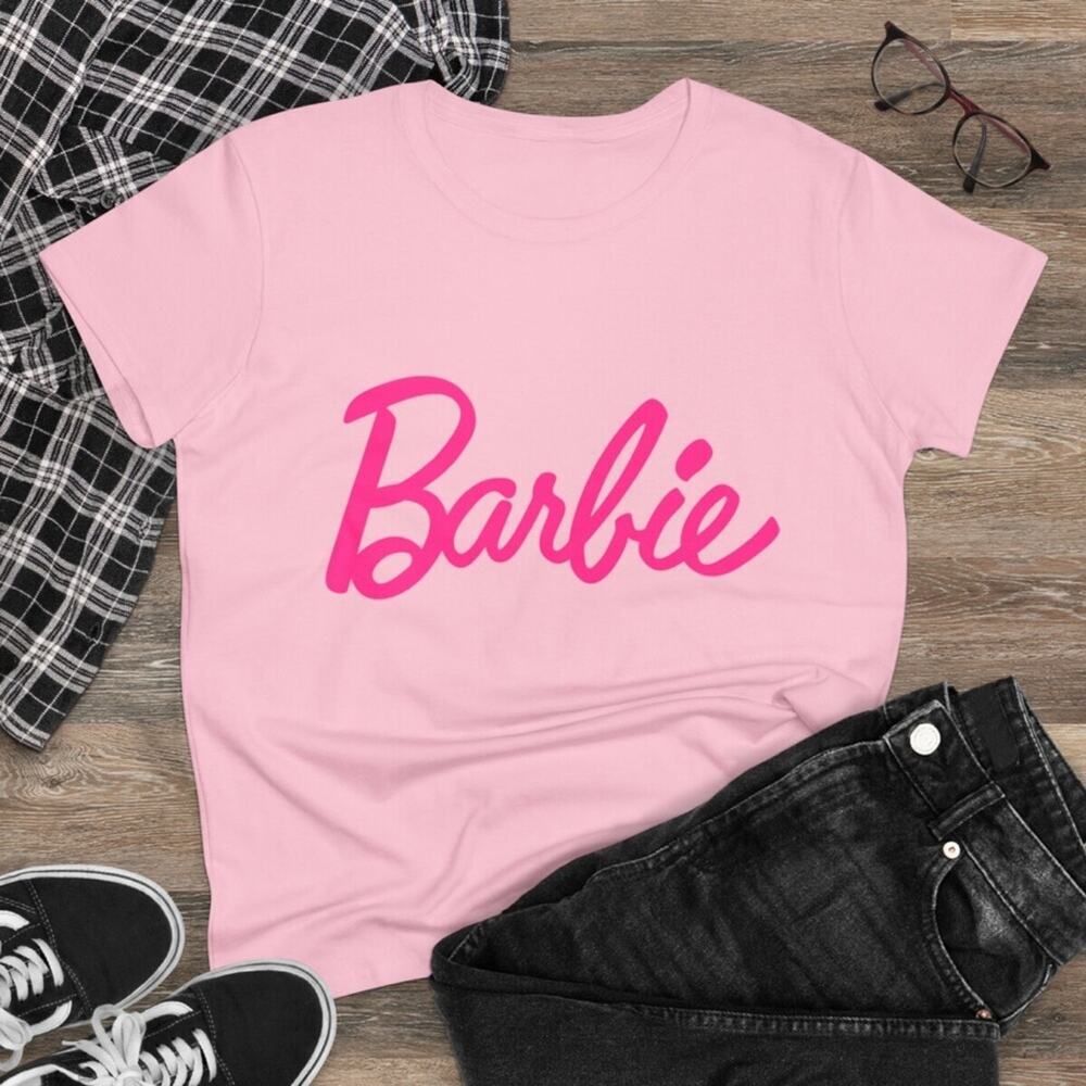 Barbie Classic Pink Logo T- Shirt - Picture 2 of 8